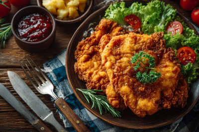 Гигантские отбивные из грудки &mdash; наедятся все: мариную в сметанном кляре и жарю &mdash; ничего сложного