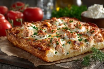 Открытый пирог с тунцом: рецепт для легкого обеда или ужина &mdash; насыщает без тяжести в животе