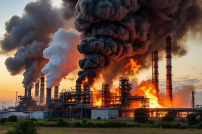 В Нижнекамске горит крупный нефтехимический завод: есть пострадавшие