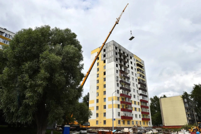 Беляев показал ход ремонта дома, пострадавшего от атаки БПЛА (фото)